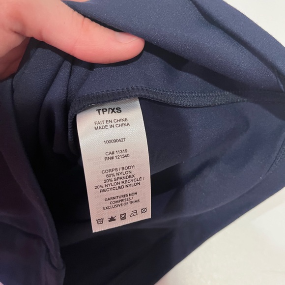 Garage Navy Blue V Neck Sleek Scoop Cami Tank Top summer delicate feminine y2k - Picture 4 of 7